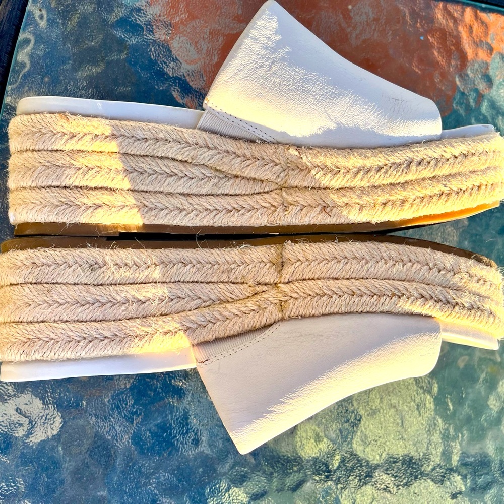 Franco Sarto Platform Wedges. White size 7